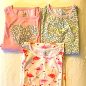 NWOT - 3 Carters Girls Night Gowns All Size 12-14